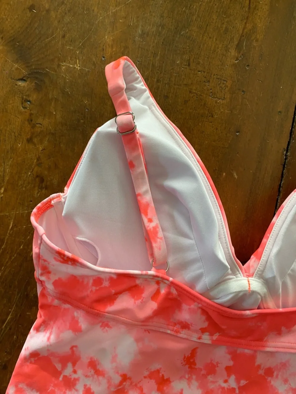 VENUS Coral Tie-Dye Tankini Top - Picture 4 of 6